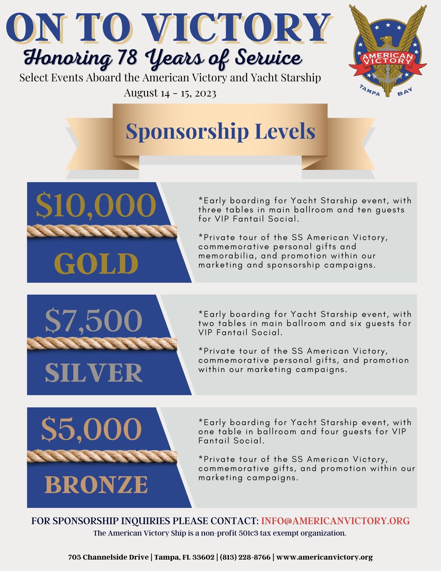 2022 OTV Sponsorship Levels